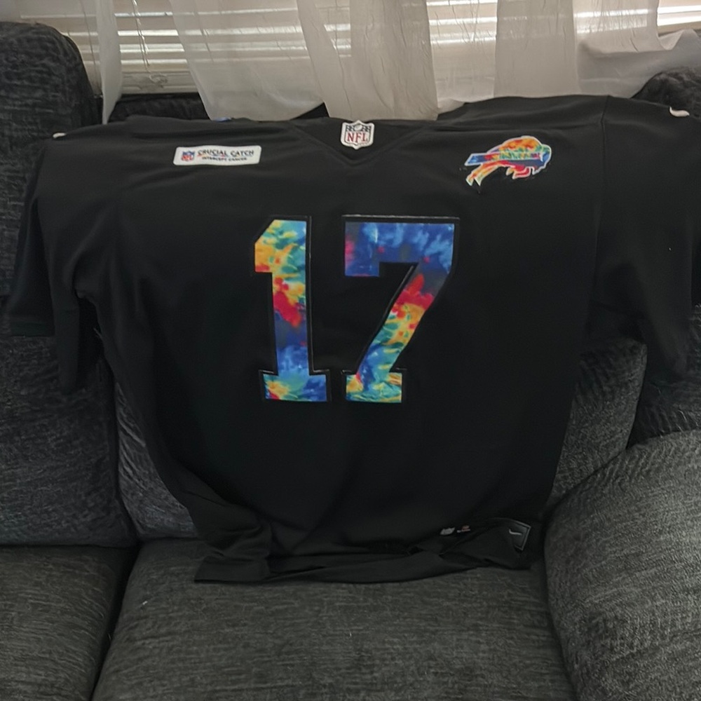 NFL Black Jersey with Multicolored Number
